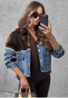 džínová Bunda w łatki Denim Cowgirl modrá