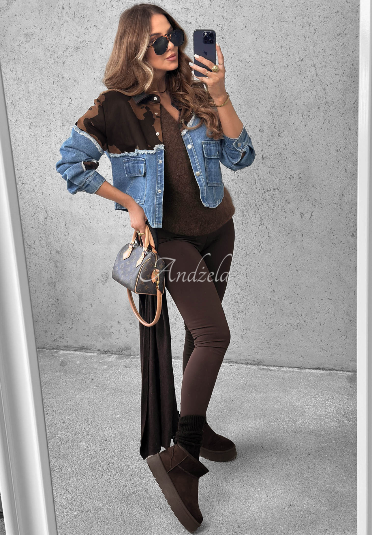 Džínová bunda se semišovými prvky Denim Cowgirl modrá