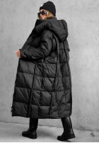 Długa puchowa Bunda s kapucí Want Winter černá