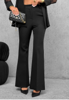 Elegancki Souprava Sako z koronką i Kalhoty Noir Elegance Černé