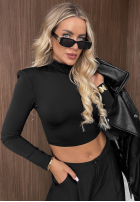 Krátká Halenka longsleeve Sassy Muse černá