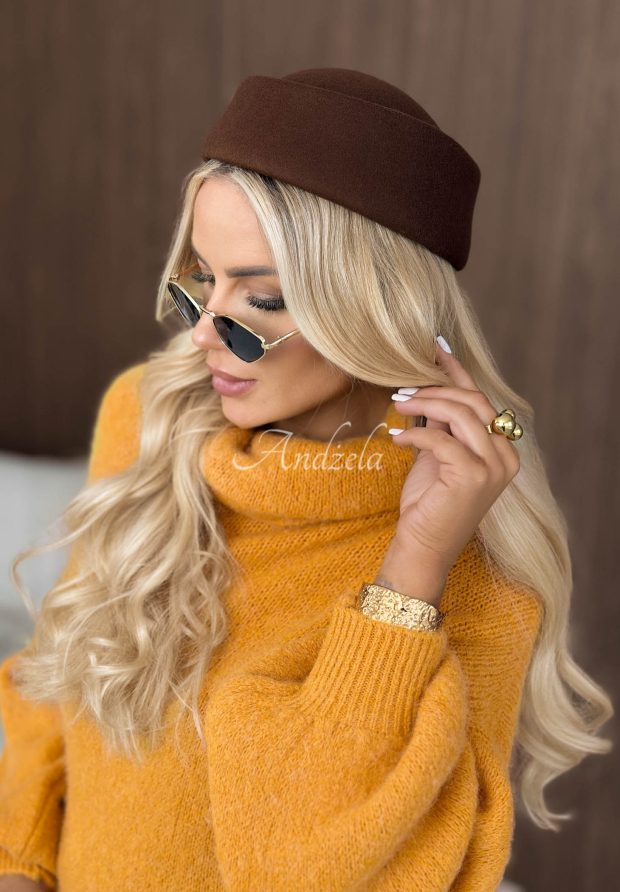 Klobouček typu toček Quiet Elegance čokol&aacute;dov&yacute;