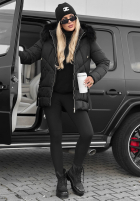 Długa Prošívaná Bunda z futerkiem Snow Babe béžová