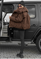 Bunda parka s kapucí i futerkiem Pine Path čokoládová