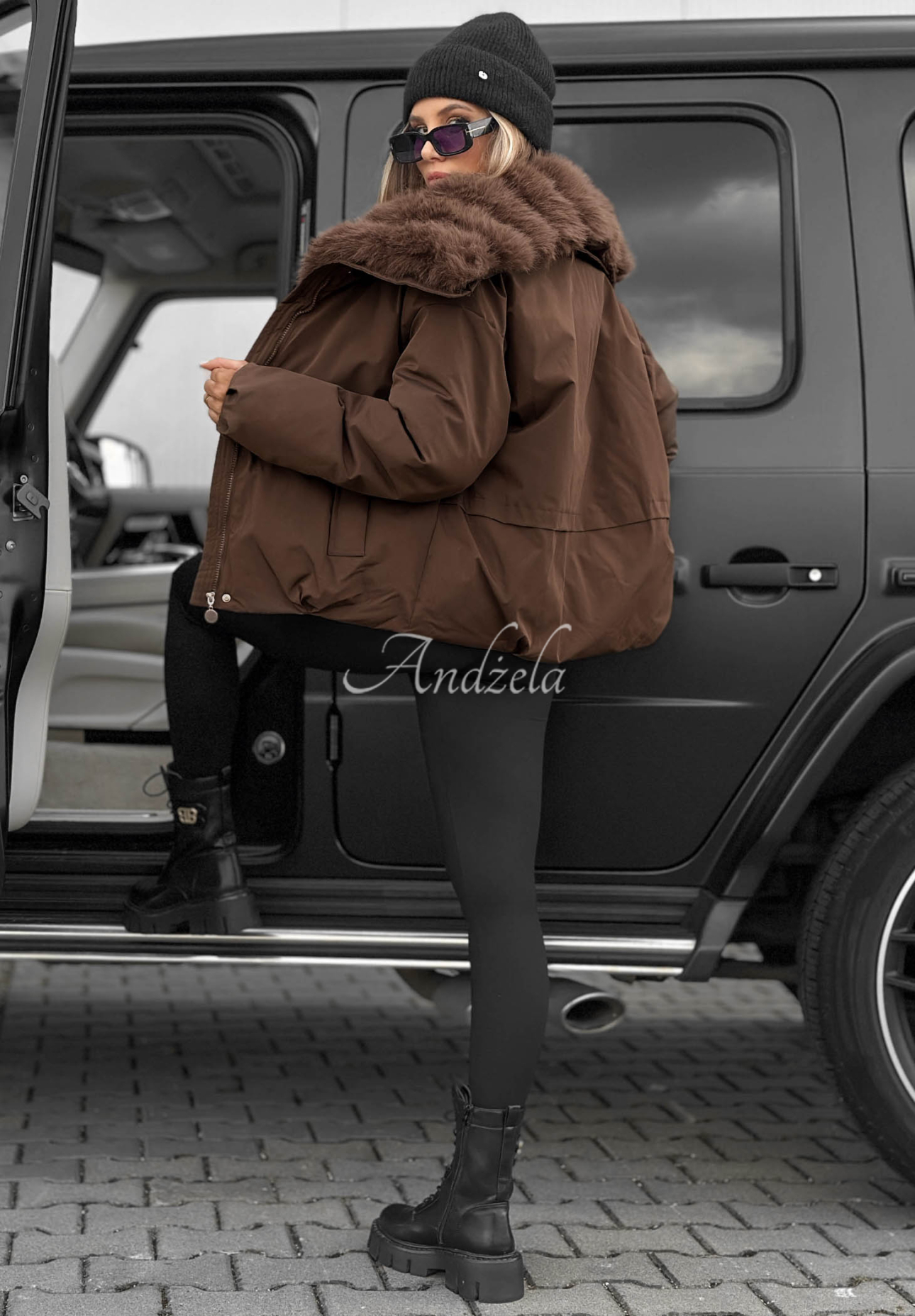Bunda parka s kožešinkou Pine Path čokoládová