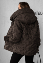 Prošívaná Bunda s kapucí Autumn Edge ciemnoczekoladowa