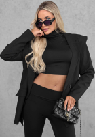 Krátká Halenka longsleeve Sassy Muse černá
