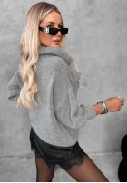 Miękki Svetr oversize z golfem Lovely Cute červený