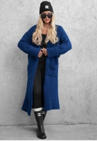 Dlouhý Kardigan oversize s kapsami Marbelio vínový
