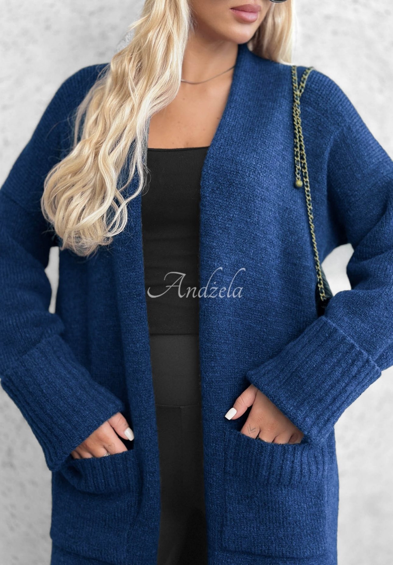 Dlouhý Kardigan oversize s kapsami Marbelio granátový