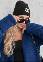 Dlouhý Kardigan oversize s kapsami Marbelio vínový