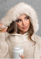 Nákrčník balaclava z futerkiem Winter Crush Mokka