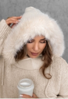 Nákrčník balaclava z futerkiem Winter Crush Mokka