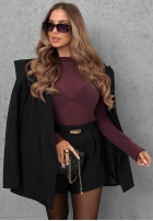 Halenka longsleeve z golfem Soft And Warm čokoládová