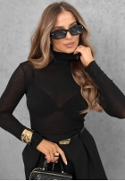 Halenka longsleeve z golfem Soft And Warm čokoládová