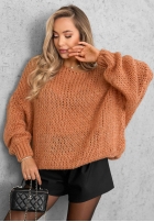 Miękki Svetr oversize Sugar Babe béžový