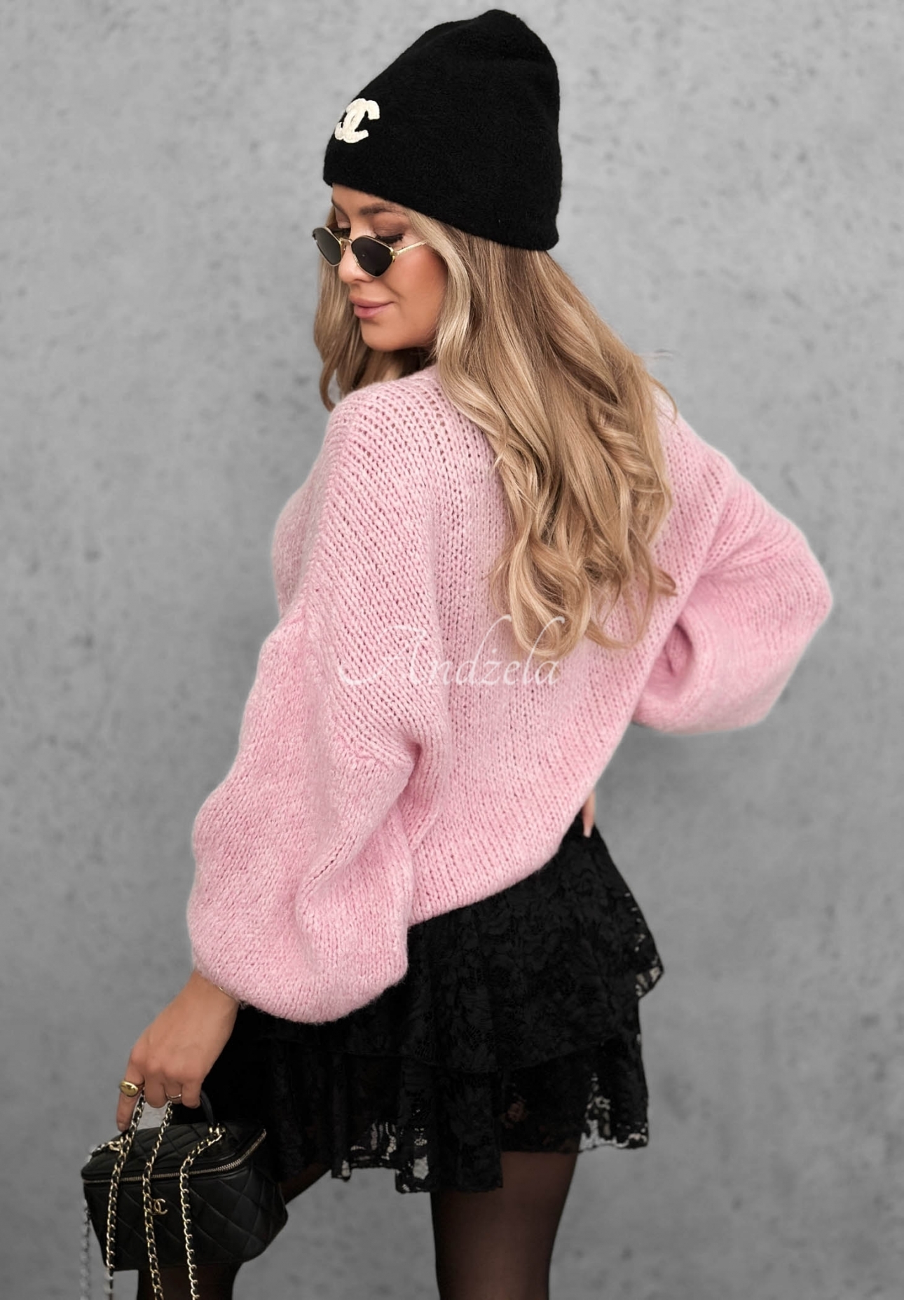 Měkký oversize svetr s vlnou a viskózou Cloud Babe pudrová růžová