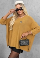 Svetr oversize Mellow Light čokoládový