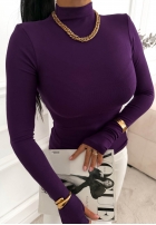 Halenka z longsleeve z półgolfem First Of All čokoládová