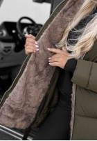 Długa Prošívaná Bunda s kapucí i paskiem Cold Theory čokoládová