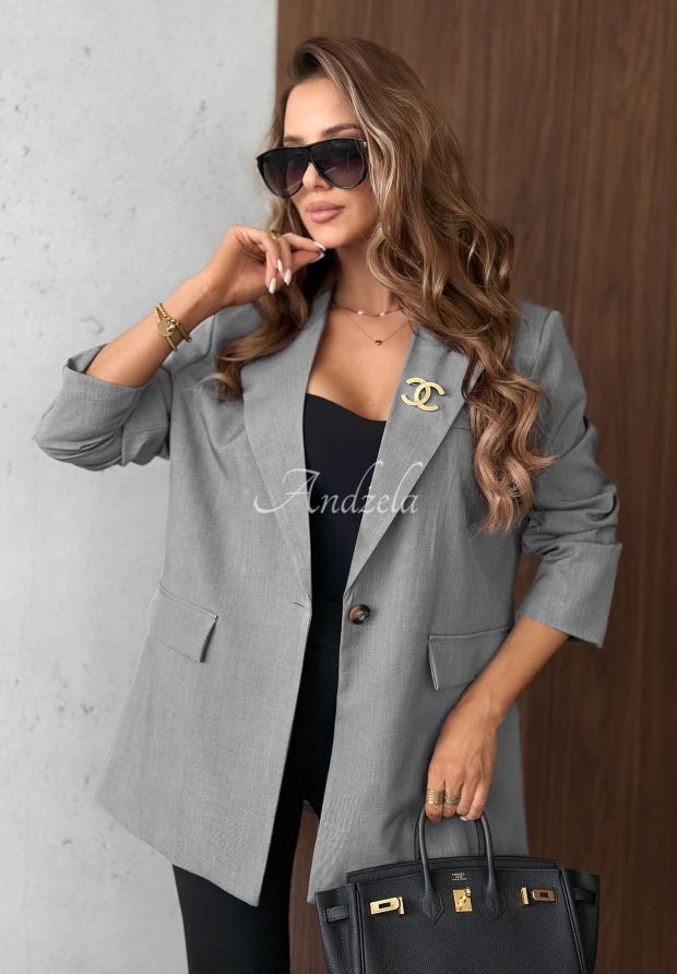 Elegantn&iacute; sako s l&iacute;mcem Timeless Poise světle &Scaron;ed&aacute;