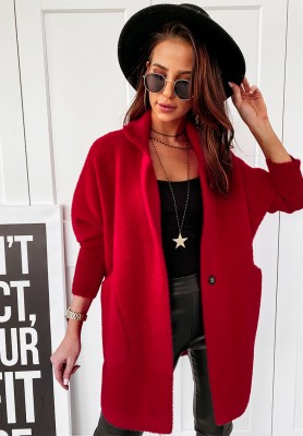 Kab&aacute;t alpaka oversize Royal červen&yacute;