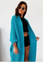 Sweter Kardigan Moi Turquoise